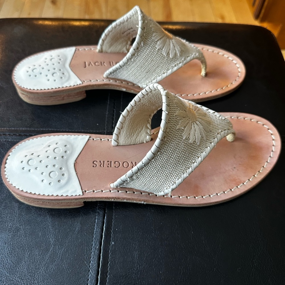 Jack Rogers Women's Tan and Cream Sandals